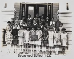 1927 third grade class of Sebastopol School, Bodega Avenue, Sebastopol, California