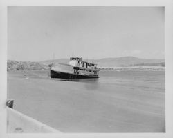 Boat "Marin" aground, Sonoma County, California, 1959