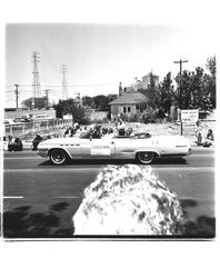 Petaluma City Council riding in the Sonoma-Marin Fair Parade, Petaluma, California, 1967