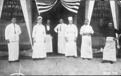 Staff outside the Bismark Cafe, Petaluma, California, 1913