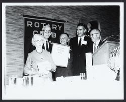 Rotary Club honors Phil Robbins, Santa Rosa, California, 1965