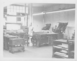 View of the Petaluma Argus-Courier office, Petaluma, California, about 1955