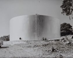 Construction of a large water storage tank, Santa Rosa, California, 1950s