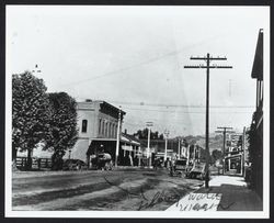 West Street, corner of First Street looking north, Cloverdale, Calif