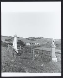 View of Calvary Cemetery and town of Bodega