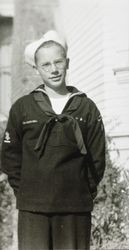 Ray Cochrane in his Sea Scouts uniform, Petaluma, California, about 1942