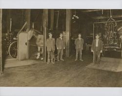 Interior of the Santa Rosa Fire Department, 500 block of Fifth Street, Santa Rosa, California, between 1900 and 1905