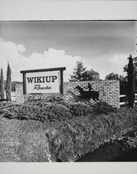 Wikiup Rancho entrance sign, Santa Rosa, California, November 6, 1969