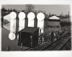 Flood scenes in Sebastopol, California, 1940