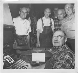 Argus Courier employees, Petaluma, California, 1955