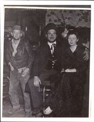 Chet and Claire Dagnello with Frank Acquistapace, Guerneville, California, 1949