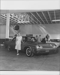 Grand opening of the Gary Walsh Dodge dealership, Petaluma, California, 1962