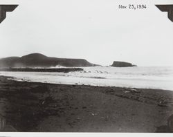 Destruction of the jetty at the mouth of the Russian River at Jenner, California, November 25, 1934