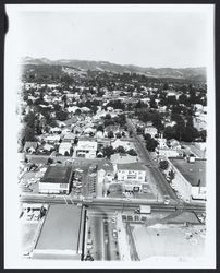 Looking east from intersection of Mendocino Avenue and Seventh Street, Santa Rosa , California, 1965