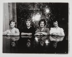 Four Miss Sonoma County candidates, Santa Rosa, California, 1961
