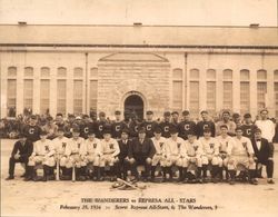 Wanderers vs. Represa All-Stars, February 25, 1934 score : Represa All-Stars, 6 ; the Wanderers, 3
