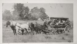 Group in a wagon on their way to Dillon's Beach, Petaluma, California, September 18, 1889