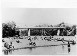 Guerneville, California Johnson's Beach and the bridge in Guerneville