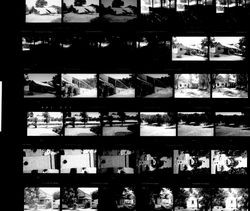 Contact print of structures at Vichy Springs, Ukiah, California, about 1985