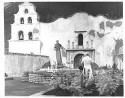 Mission garden display at the Fair, Santa Rosa, California, about 1950