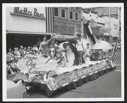 Air Defense Team float in a parade on Kentucky Street, Petaluma