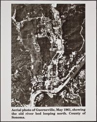 Aerial view of Guerneville, California, in May 1961