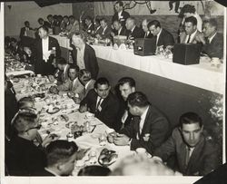 Sports figures at the Red Coat banquet for the benefit of the March of Dimes at the Flamingo Hotel, Santa Rosa, California, 1960