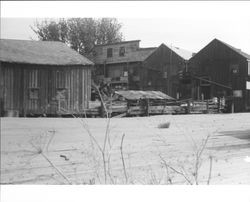 Backside of warehouses located off East Washington Street