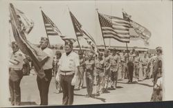 Martin Slobodnik Post no. 338 of the American Legion and Boy Scout troop 23 at the laying of the cornerstone of the Rohnert Park Library