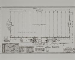 Architectural drawing of the Sonoma County Fairground main pavilion, Santa Rosa, California, 1941