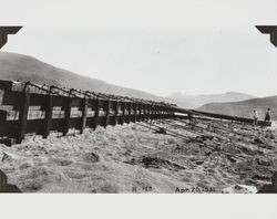 Construction of the jetty at the mouth of the Russian River at Jenner, California, April 20, 1931