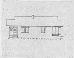 Architectural plans for a Santa Rosa bungalow prepared for Mrs. L. Feneci by J. J. Lindsay, about 1920