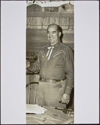 Installation of Redwood Rangers officers at Gori's Tavern on Main Street, Guerneville, California, 1953