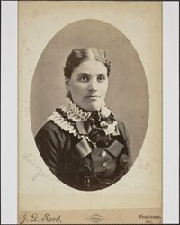 Portrait of a young woman, photographed during the 1890s