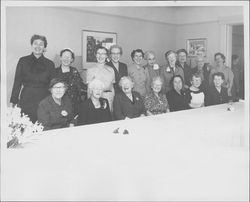 Reunion of pre-1937 Petaluma teachers, Petaluma, California, 1957