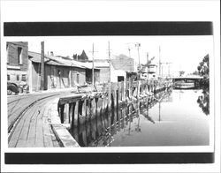 Petaluma River south of Washington Street bridge, Petaluma, California, about 1947