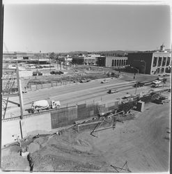 Beginning construction on Santa Rosa Plaza, Santa Rosa, California, 1981