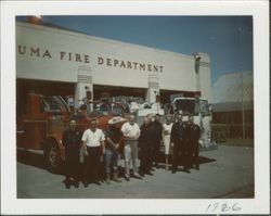 Mayor Helen Putnam with the Petaluma Fire Department, Petaluma, California, 1966