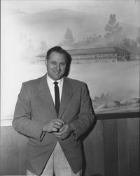 Portrait of Richard Croci, proprietor of Boulevard Bowl, Petaluma, California, 1961