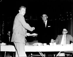 George Gillmore with two unidentified men