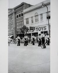 Campions Drill team in the Luther Burbank Rose Parade,. Santa Rosa, California, 1957