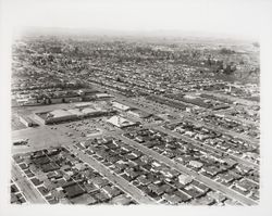 Aerial view of Montgomery Village, Santa Rosa, California, 1960