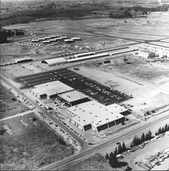 Aerial view of National Controls building site near airport