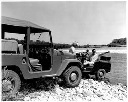 Riding jeeps at the Vineyard Club, Geyserville, California, about 1963