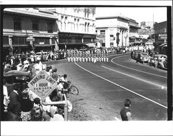 Marching units in the Labor Day Parade, Petaluma, California, 1941