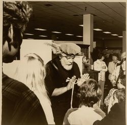 Magician entertaining at grand opening of Sears, Santa Rosa, California, 1980
