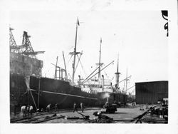 Freighter Peru docked in San Francisco, California, about 1930