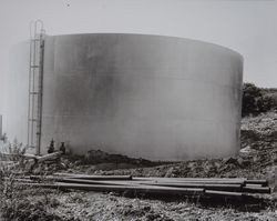Construction of a large water storage tank, Santa Rosa, California, 1950s