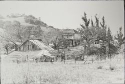 Unidentified Sonoma County farm with a barn and farmhouse