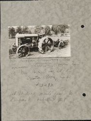 Luther Burbank driving his Fordson tractor